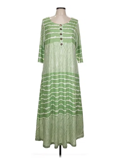 Pre-owned Unbranded Casual Dress In Green