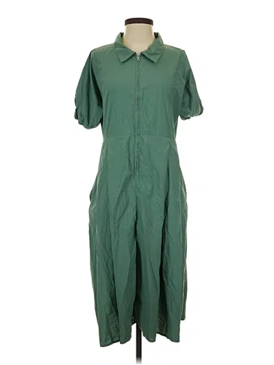 Pre-owned Unbranded Casual Dress In Green
