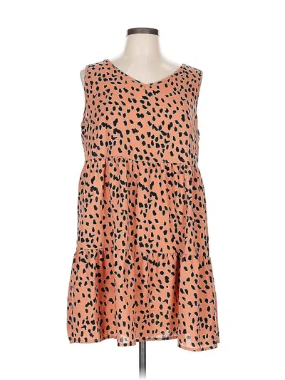 Pre-owned Unbranded Casual Dress In Orange