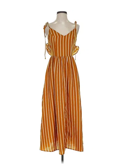 Pre-owned Unbranded Casual Dress In Orange