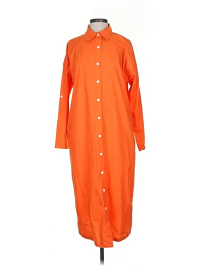 Pre-owned Unbranded Casual Dress In Orange