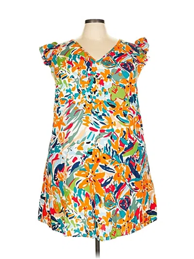 Pre-owned Unbranded Casual Dress In Orange