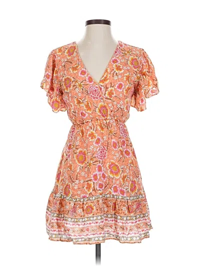 Pre-owned Unbranded Casual Dress In Orange