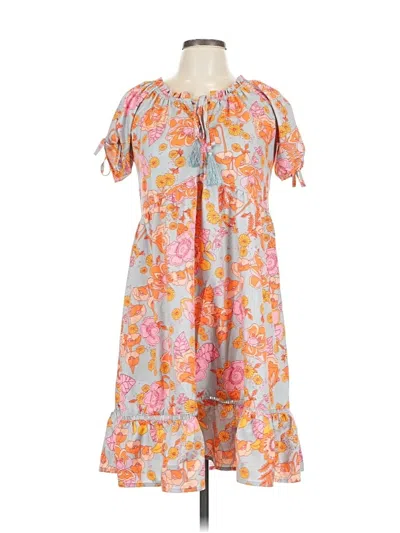 Pre-owned Unbranded Casual Dress In Orange