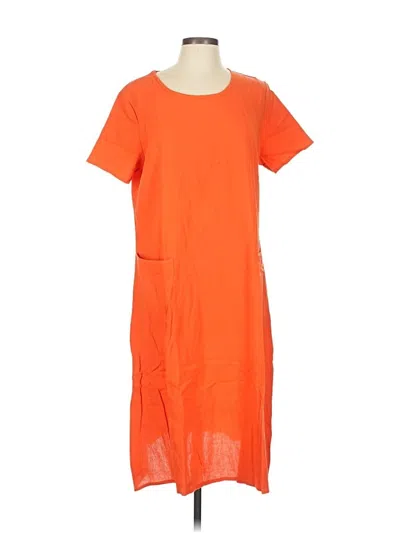 Pre-owned Unbranded Casual Dress In Orange
