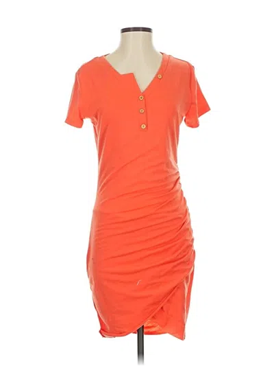 Pre-owned Unbranded Casual Dress In Orange