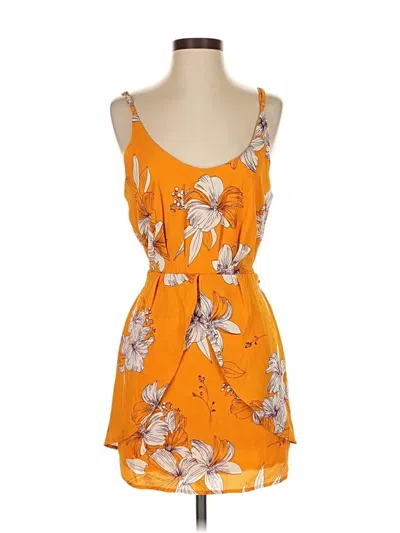 Pre-owned Unbranded Casual Dress In Orange