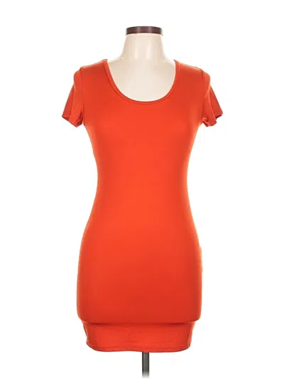 Pre-owned Unbranded Casual Dress In Orange