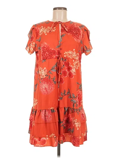 Pre-owned Unbranded Casual Dress In Orange