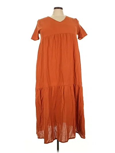 Pre-owned Unbranded Casual Dress In Orange
