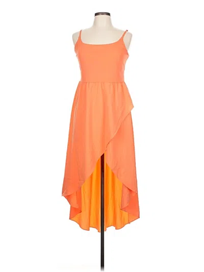 Pre-owned Unbranded Casual Dress In Orange