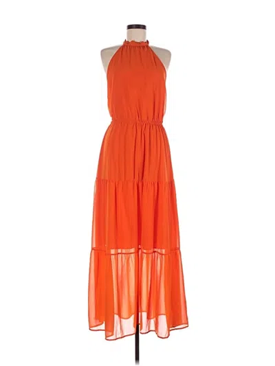 Pre-owned Unbranded Casual Dress In Orange