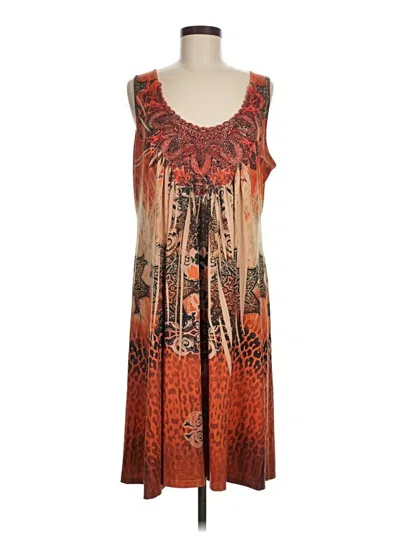 Pre-owned Unbranded Casual Dress In Orange