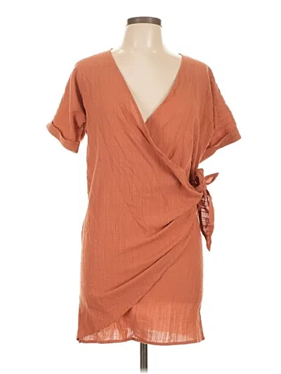 Pre-owned Unbranded Casual Dress In Orange