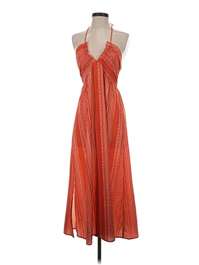Pre-owned Unbranded Casual Dress In Orange
