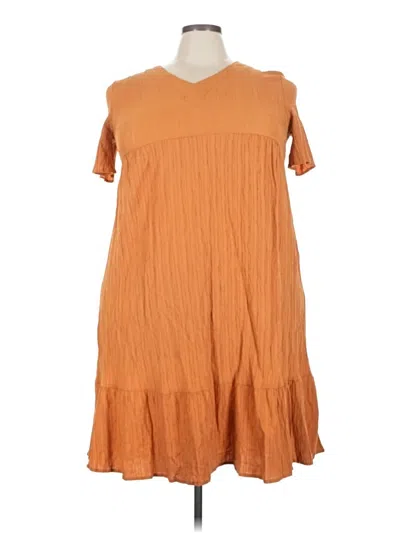 Pre-owned Unbranded Casual Dress In Orange