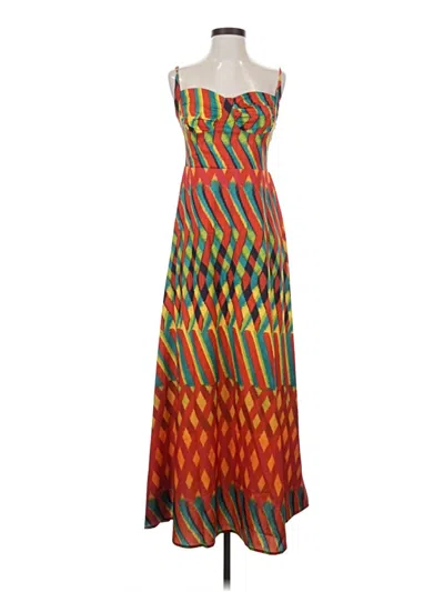 Pre-owned Unbranded Casual Dress In Orange