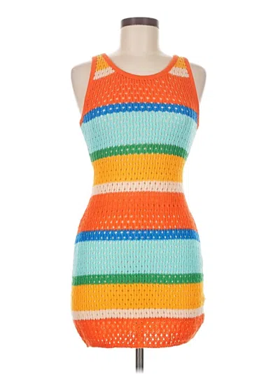Pre-owned Unbranded Casual Dress In Orange