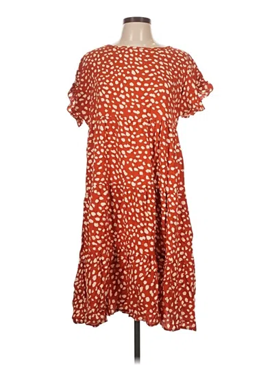 Pre-owned Unbranded Casual Dress In Orange