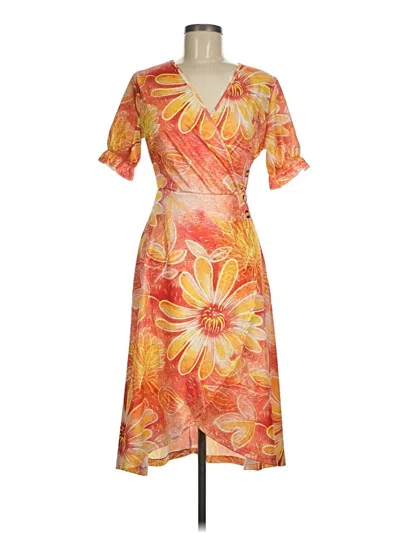 Pre-owned Unbranded Casual Dress In Orange