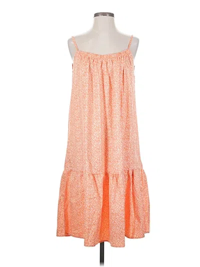 Pre-owned Unbranded Casual Dress In Orange