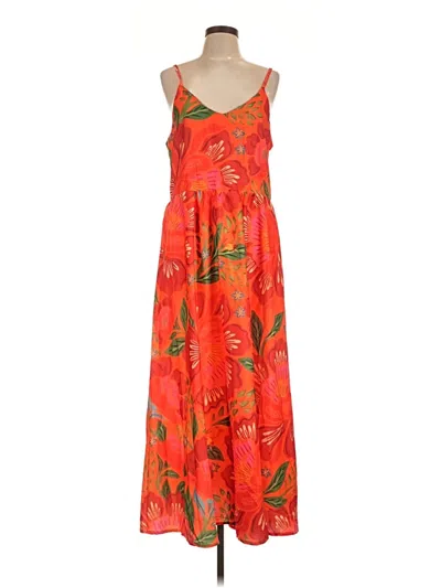 Pre-owned Unbranded Casual Dress In Orange