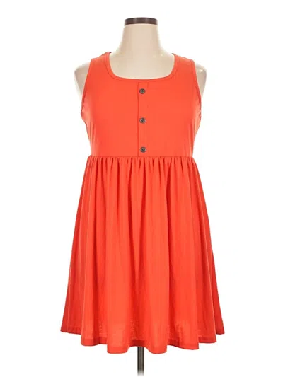 Pre-owned Unbranded Casual Dress In Orange