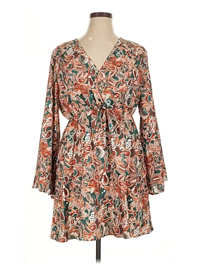 Pre-owned Unbranded Casual Dress In Orange