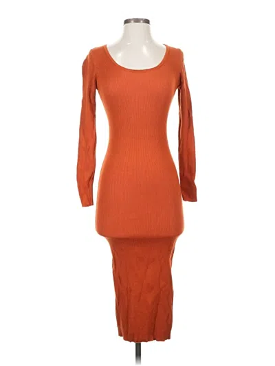 Pre-owned Unbranded Casual Dress In Orange