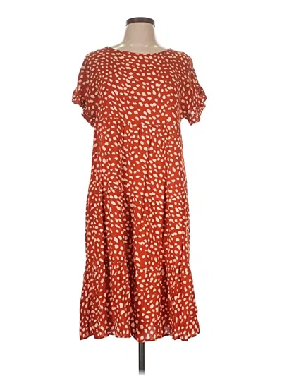 Pre-owned Unbranded Casual Dress In Orange
