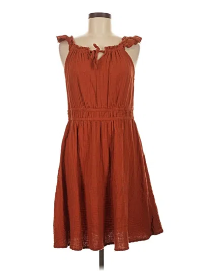 Pre-owned Unbranded Casual Dress In Orange