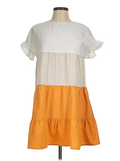 Pre-owned Unbranded Casual Dress In Orange