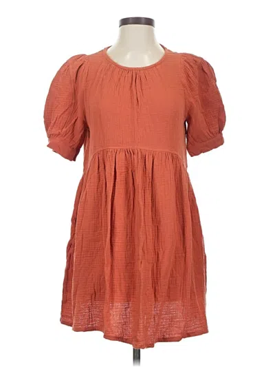 Pre-owned Unbranded Casual Dress In Orange