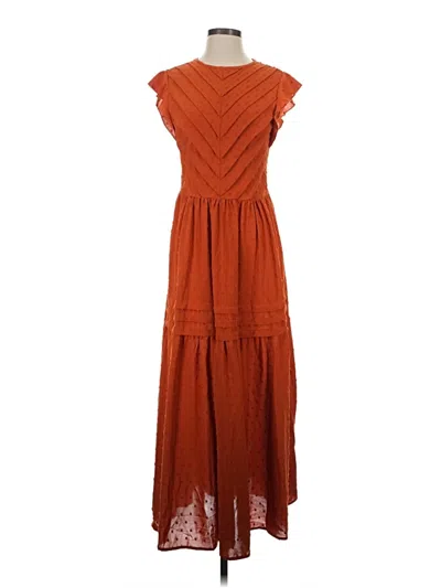 Pre-owned Unbranded Casual Dress In Orange