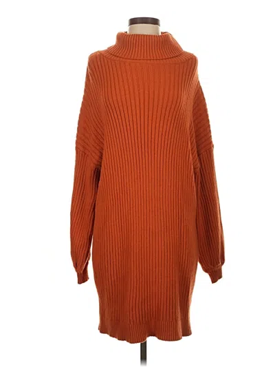 Pre-owned Unbranded Casual Dress In Orange