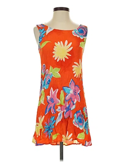 Pre-owned Unbranded Casual Dress In Orange