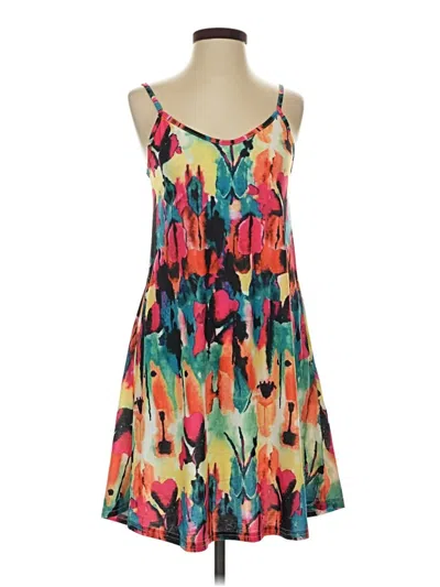Pre-owned Unbranded Casual Dress In Orange