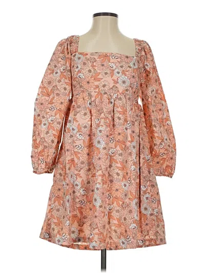 Pre-owned Unbranded Casual Dress In Orange