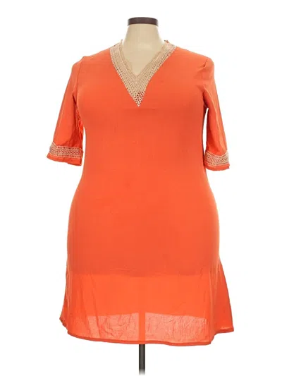 Pre-owned Unbranded Casual Dress In Orange