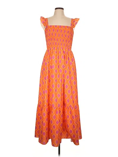 Pre-owned Unbranded Casual Dress In Orange