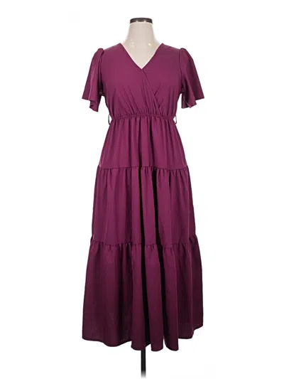 Pre-owned Unbranded Casual Dress In Purple