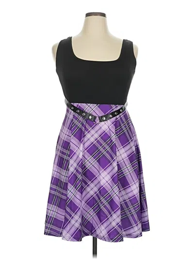 Pre-owned Unbranded Casual Dress In Purple