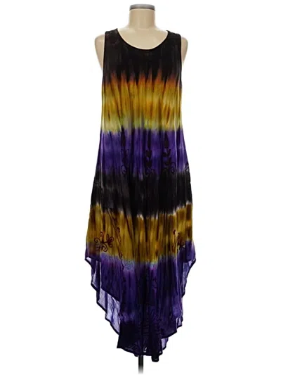 Pre-owned Unbranded Casual Dress In Purple