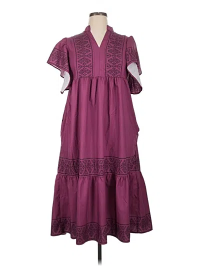 Pre-owned Unbranded Casual Dress In Purple