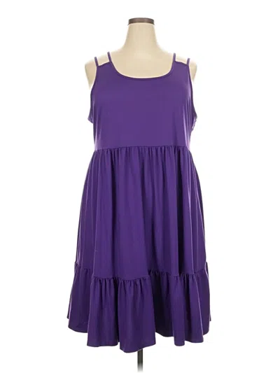 Pre-owned Unbranded Casual Dress In Purple