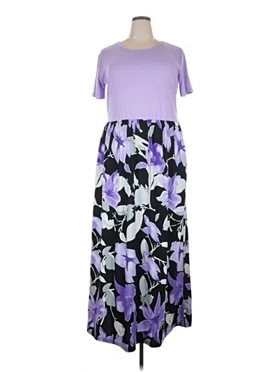 Pre-owned Unbranded Casual Dress In Purple
