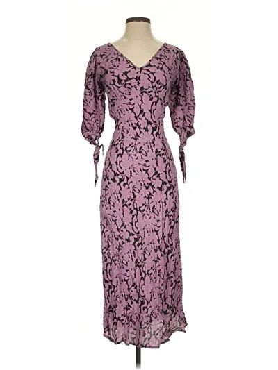 Pre-owned Unbranded Casual Dress In Purple