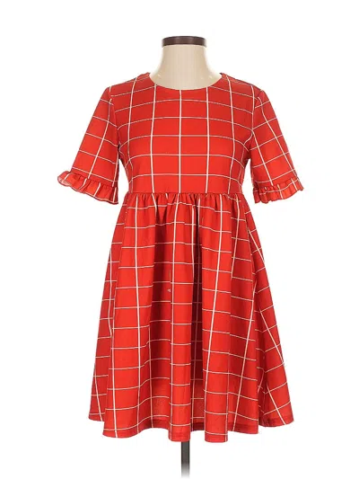 Pre-owned Unbranded Casual Dress In Red