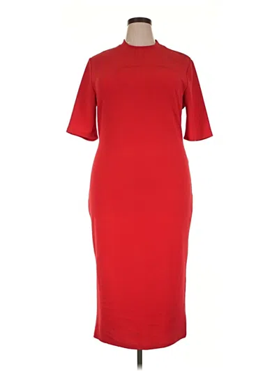 Pre-owned Unbranded Casual Dress In Red