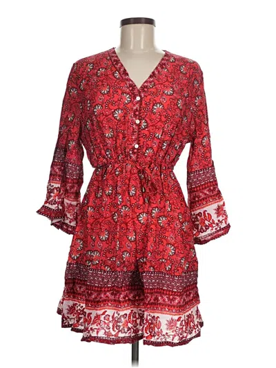 Pre-owned Unbranded Casual Dress In Red
